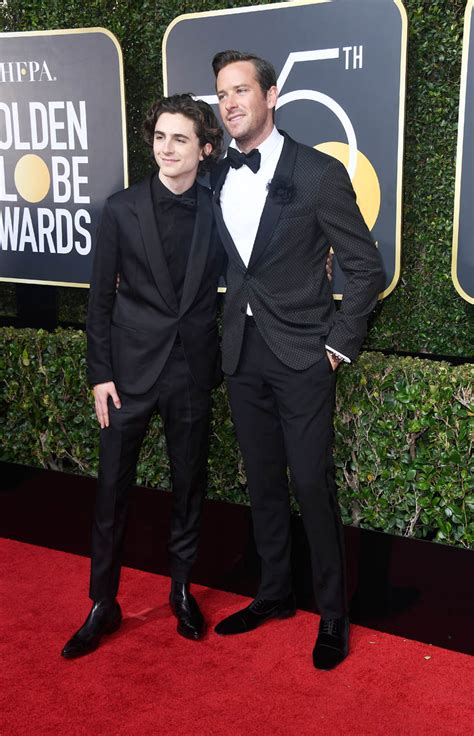 Timothee Chalamet and Armie Hammer at 2018 Golden Globes