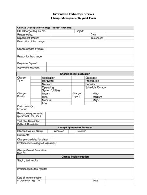 It Change Request Form 2020-2022 - Fill and Sign Printable Template ...