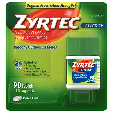 Zyrtec Allergy 24 Hour Relief Tablets - 10 mg - Shop Sinus & allergy at H-E-B