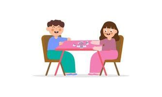 Kids Playing Cards Clipart