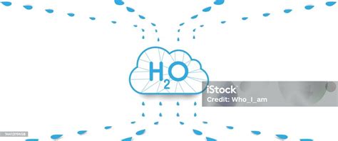 H2o Cloud Water Cycle Vector Illustration Stock Illustration - Download Image Now - Blue ...