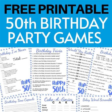 Free Printable 50th Birthday Party Games | Parties Made Personal