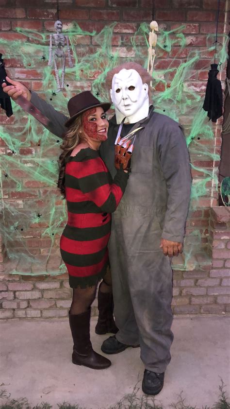 Mrs Krueger & mr Michael myers | Cute couple halloween costumes, Michael myers halloween costume ...