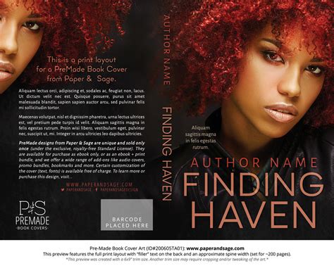 Premade Book Cover #200605TA01 (Finding Haven) – Paper and Sage