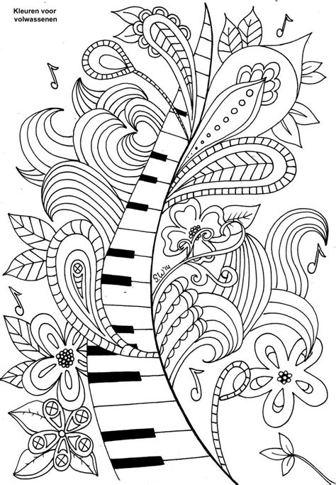 Piano Notes Coloring Page Coloring Pages