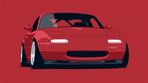 Miata Illustration | Miata, Mazda roadster, Miata mx5