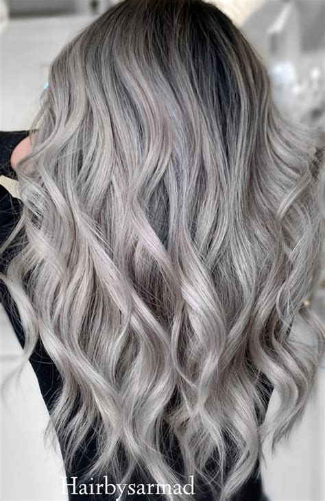 44 The Best Hair Color Ideas For Brunettes – Icy Silver