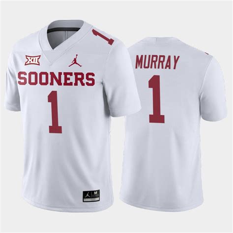 Men's Kyler Murray Oklahoma Sooners #1 college Jersey white