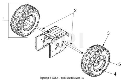 MTD 31AH553G401 (2001) Parts Diagram for Wheels And Axle