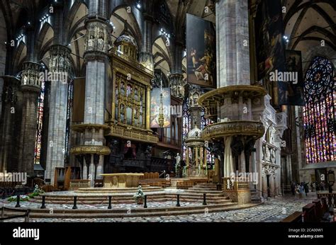 Interior of milan cathedral hi-res stock photography and images - Alamy