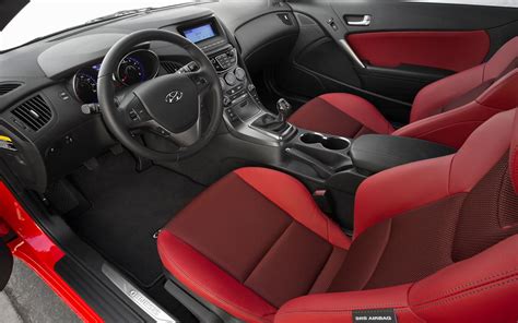 2013 Hyundai Genesis R Spec Coupe interior red and black interior (something like houndstooth ...