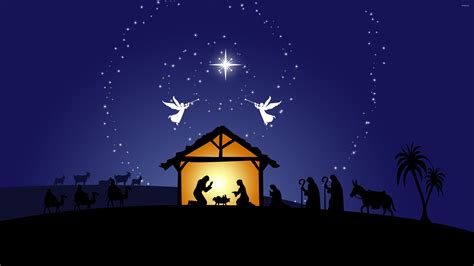 🔥 Download Blue Christmas Background Nativity Landscape by @angelicam3 | Free Christmas Nativity ...