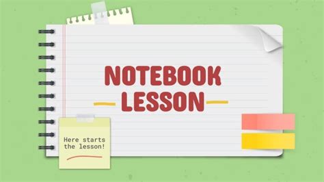 Notebook Lesson Google Slides theme and PowerPoint template