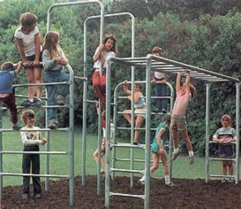 The Jungle Gym, or as we called them "monkey bars," was always popular ...