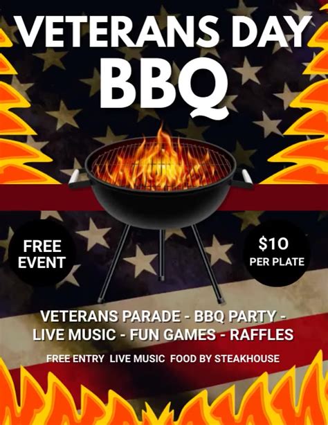 Veteran's Day Barbecue Template | PosterMyWall