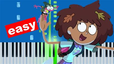 Amphibia Intro Theme Song - Disney (Slow Easy) Piano Beginner Tutorial - YouTube