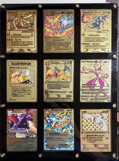 9 Ultra Rare Pokemon Cards Gold Metal Custom Cards in Screw | Etsy