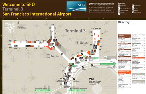 San Francisco International Airport Terminal 3 Map - Ontheworldmap.com