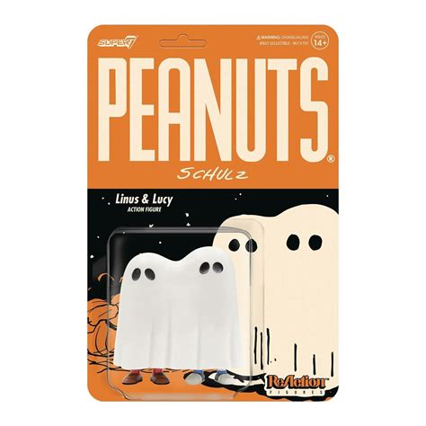 Peanuts Halloween Ghost Linus & Lucy Reaction Figure in 2022 | Peanuts ...