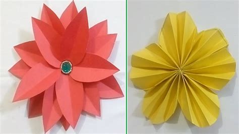 Two different types of easy paper flower - YouTube