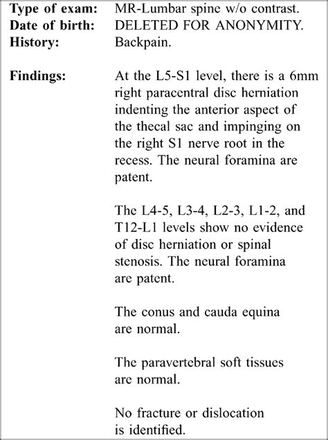 Sample portion of the clinical diagnosis report showing the diagnosis... | Download Scientific ...