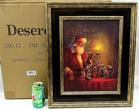 Framed Spirit of Christmas Art Print Greg Olsen 20 x 17 Nativity Santa - Art Prints