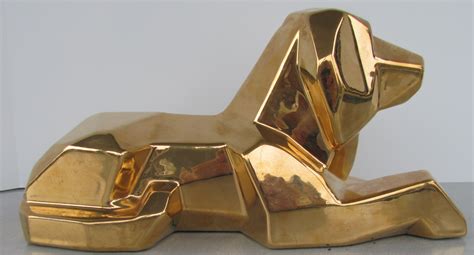 Bopfish, swimmin' in the vintage stream: Jaru ceramics golden, cubist dog (Status: The Damaja or ...