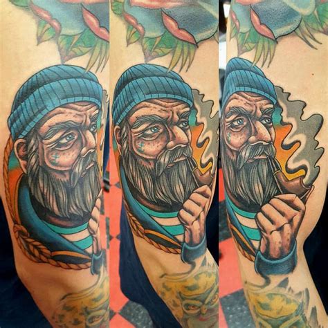 Old Fisherman Tattoo by Jesse Neumann: TattooNOW