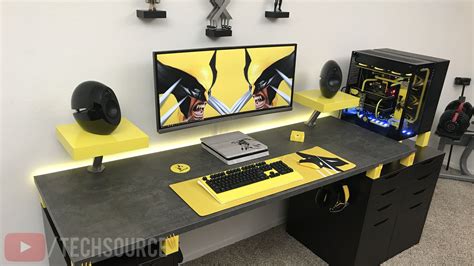 My Black and yellow Wolverine Themed Desk Setup! Video up on channel Gaming Desk Setup, Best ...