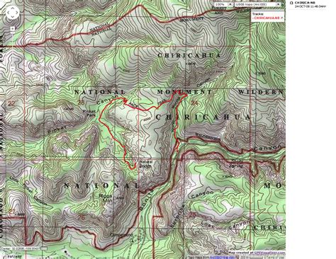 Chiricahua National Monument Map