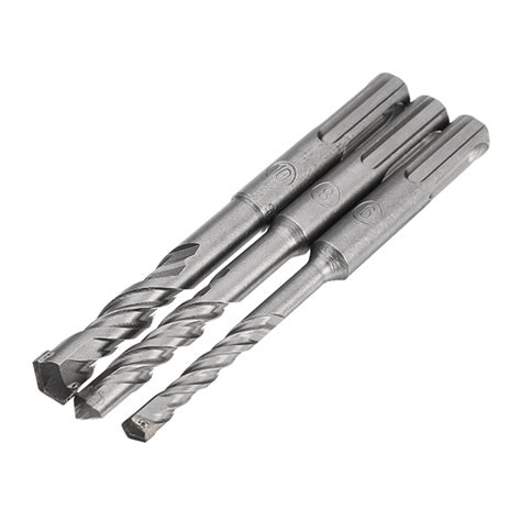 3Pcs 6mm 8mm 10mm Electric Hammer Drill Bit Set 110mm Carbide Tip SDS Plus Shank Concrete Drill ...