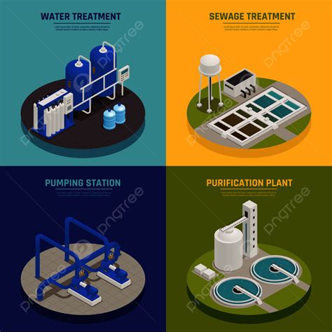 Water Treatment Vector Hd Images, Water Cleaning Concept Icons Set With Water Treatment Symbols ...