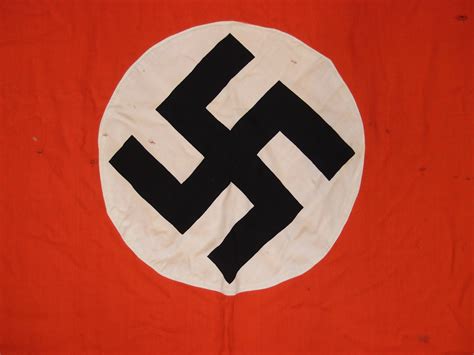 RARE WW2 GERMAN NAZI PARTY COTTON FLAG | JB Military Antiques