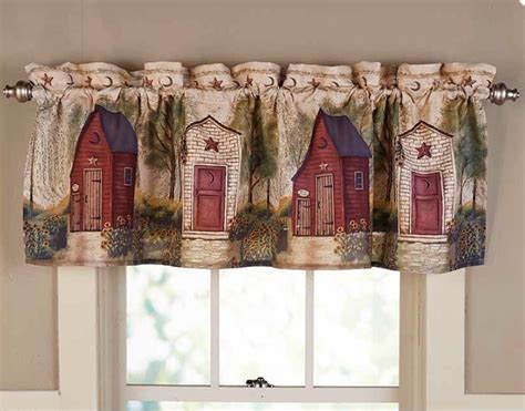 Rustic Country Window Valance Curtain Bathroom Decorating Idea Outhouse Design for sale online ...