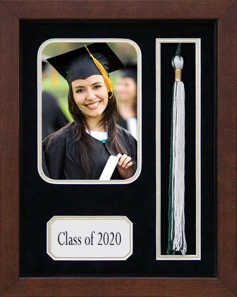 Graduation Tassel Photo Frame with Gold Accent Mat by Wordyisms