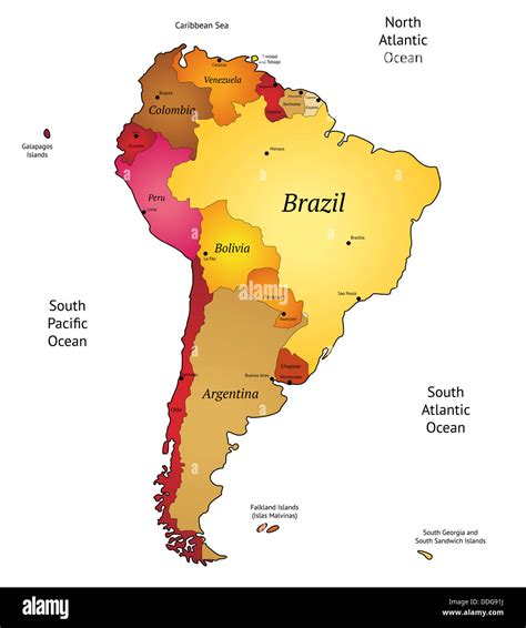 Latin america map hi-res stock photography and images - Alamy