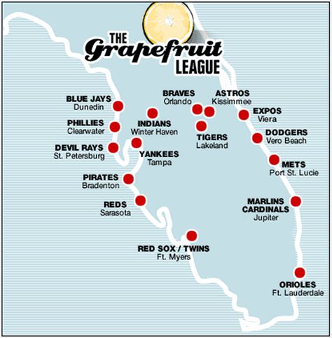 Florida Grapefruit League Map