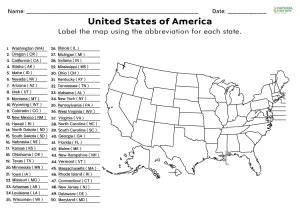 Free Printable Blank Map of the United States Worksheets