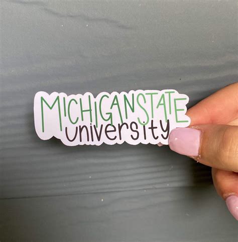 Michigan State University Font Sticker Weatherproof This | Etsy ...