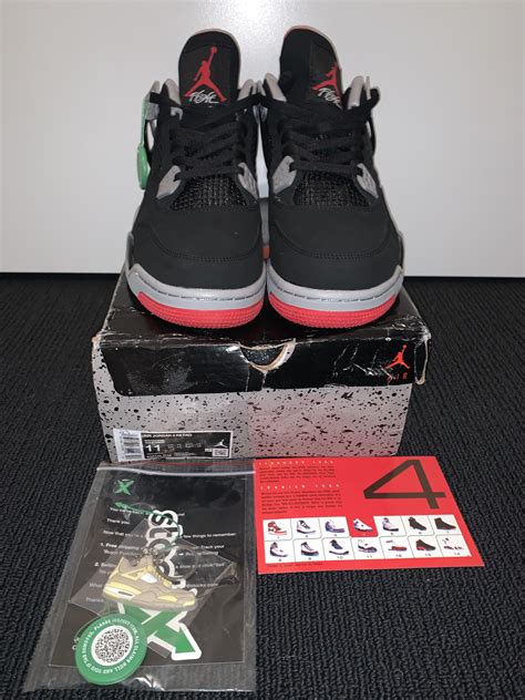 ¥317 ($49 USD) Air Jordan 4 ‘Bred’ from DHgate. Wanted to see what the ...