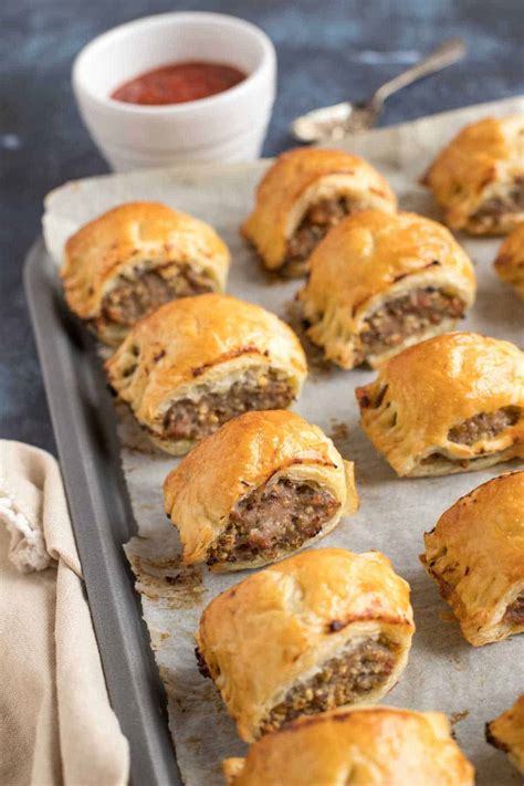 Homemade Sausage Rolls with Puff Pastry - Effortless Foodie