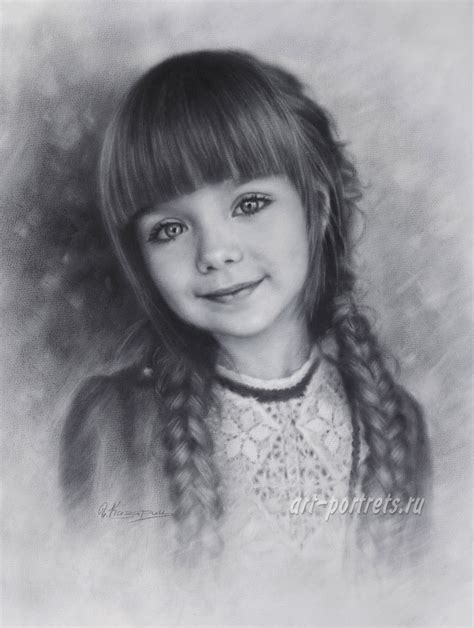 Portrait of child. Pictures of children drawing