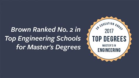 Brown University Engineering Ranked Second Among Master’s Degree Programs | Engineering | Brown ...