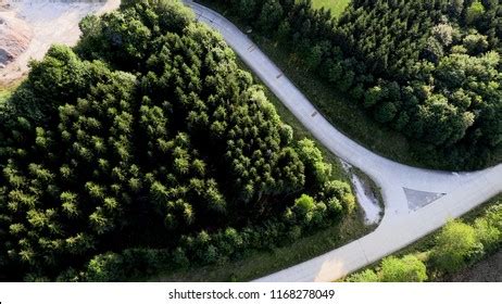 Aerial Top View Asphalt Road Forest Stock Photo 2204880753 | Shutterstock