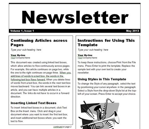 Newsletter Templates Free Download Word – Financial Report