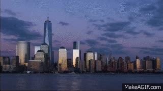 Stunning New York City skyline timelapse: Day to night on Make a GIF