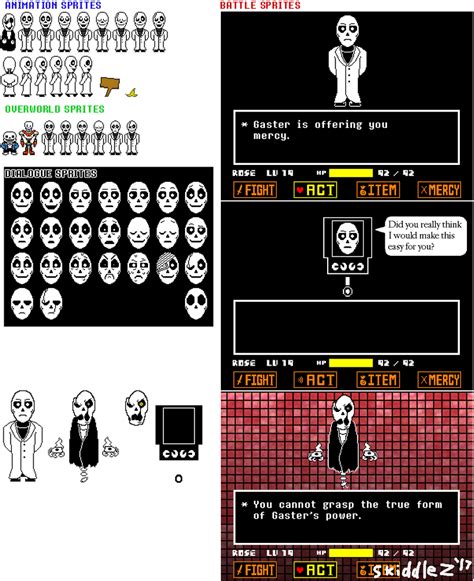 Gaster Sprite Grid