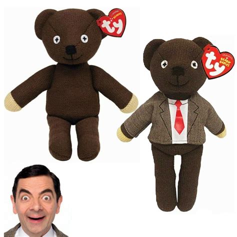 Mr Bean Teddy Bear Toy Cartoon Figure With Suit Knitted Beanie - Etsy UK