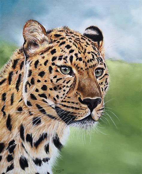 Original Art, Leopard Painting, Pastel Drawing, Animal Wall Art, Wildlife Art, Signed - Etsy