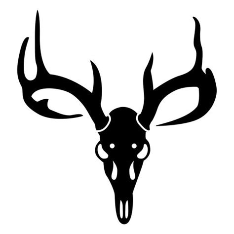 Whitetail deer skull antler silhouette #AD , #deer, #Whitetail, #antler ...